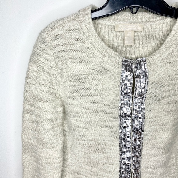 Banana Republic Merino Wool Cardigan with Sequin Trim - Picture 3 of 6